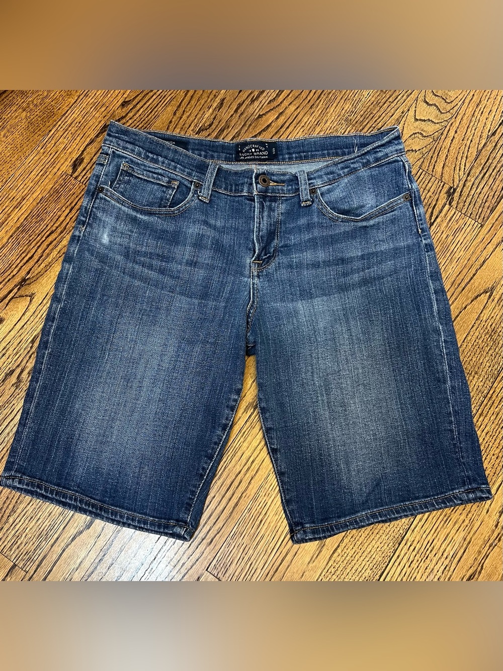 Lucky Brand Size 8 / 29 Bermuda Jorts Blue Jean Shorts Denim Y2K 10'' Inseam